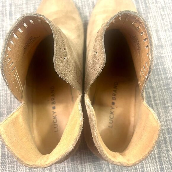 Lucky Brand Francee Suede Leather Ankle Boots - Picture 5 of 11